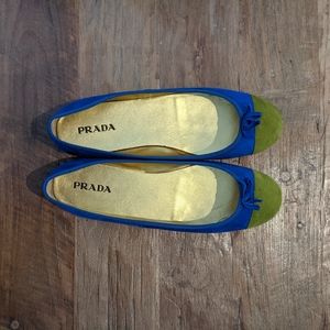 Prada suede ballerina flats with box 39.5